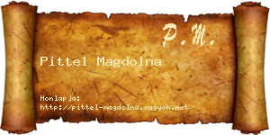 Pittel Magdolna névjegykártya