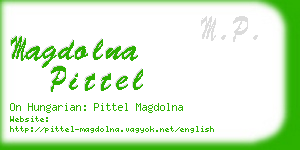 magdolna pittel business card